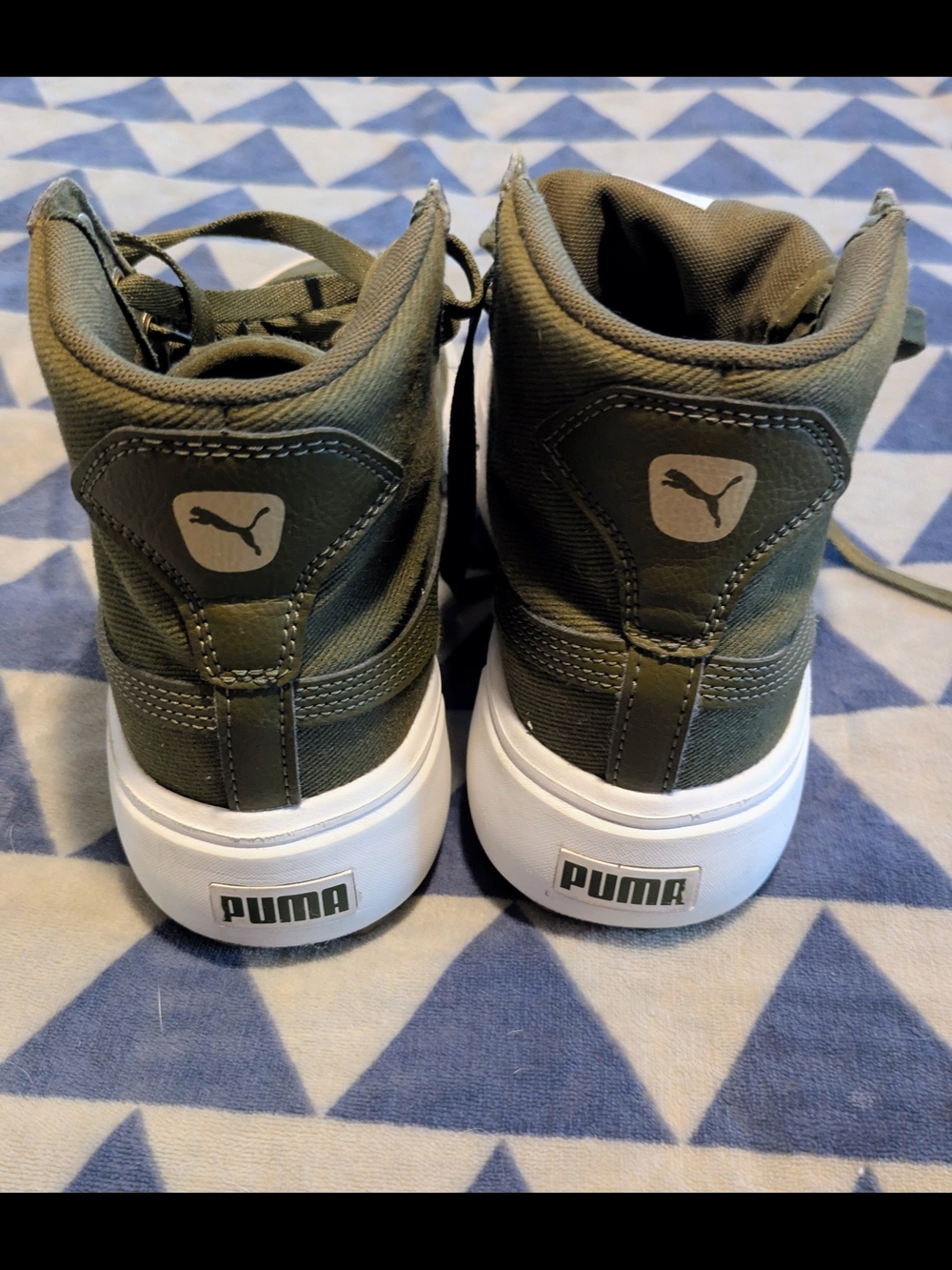 PUMA KAIA ARMY GREEN PLATFORM HIGH TOPS